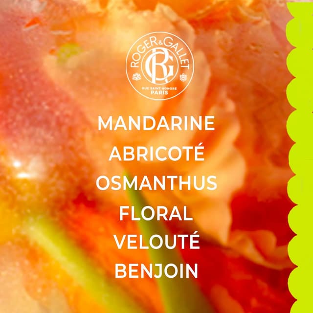 Detalle de Roger&Gallet Fleur d'Osmanthus Wellbeing Fragrance (100ml) – fruity floral amber scent
