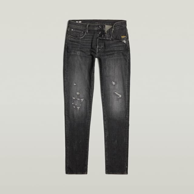 Detalle de G-Star Herren 3301 Slim Jeans (5-Taschen, Mid Waist) – schmaler Sitz von Oberschenkel bis Gesäß