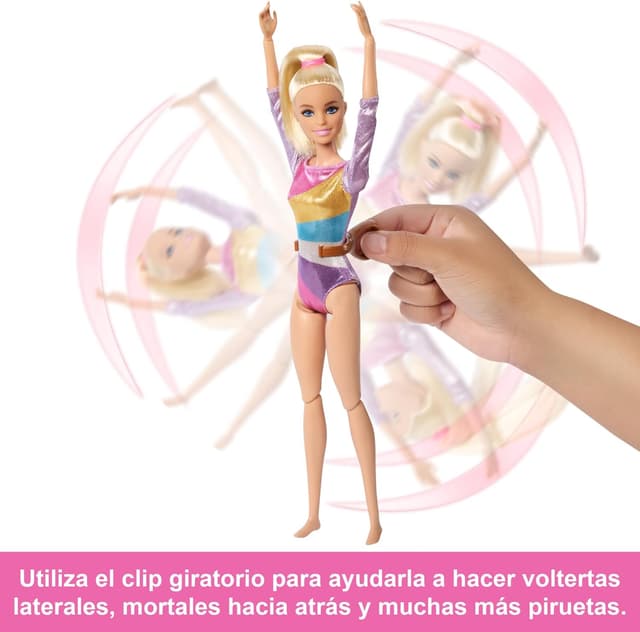 Detalle de Barbie HRG52 - Muñeca Gimnasta con Set y Accesorios 🤸♀