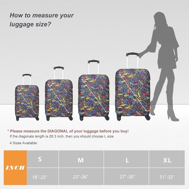 Thumbnail 6 de Explore Land Travel Luggage Cover 18-32 Inch
