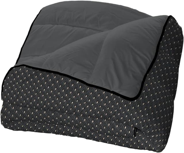 Detalle de Couette chaude imprimée 2 personnes Bleu Câlin Hermance (Gris) 220 x 240 cm, polyester