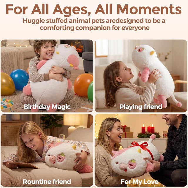 Thumbnail 6 de Mewaii Weighted Stuffed Animal Plush Weighted Strawberry Cow (23 inch)