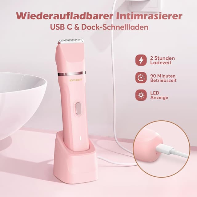 Detalle 2 de Kotopa Intimrasierer 7000 U/min 3 in 1