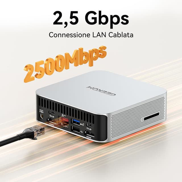 Thumbnail 6 de GEEKOM Mini PC A5 Pro 2026 Edition mit AMD Ryzen 5 7530U, 16 GB RAM und 1 TB SSD (Windows 11 Pro)