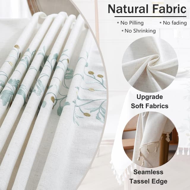 Thumbnail 2 de Pahajim Tablecloths Rectangular Cotton Linen 55 x 118 in