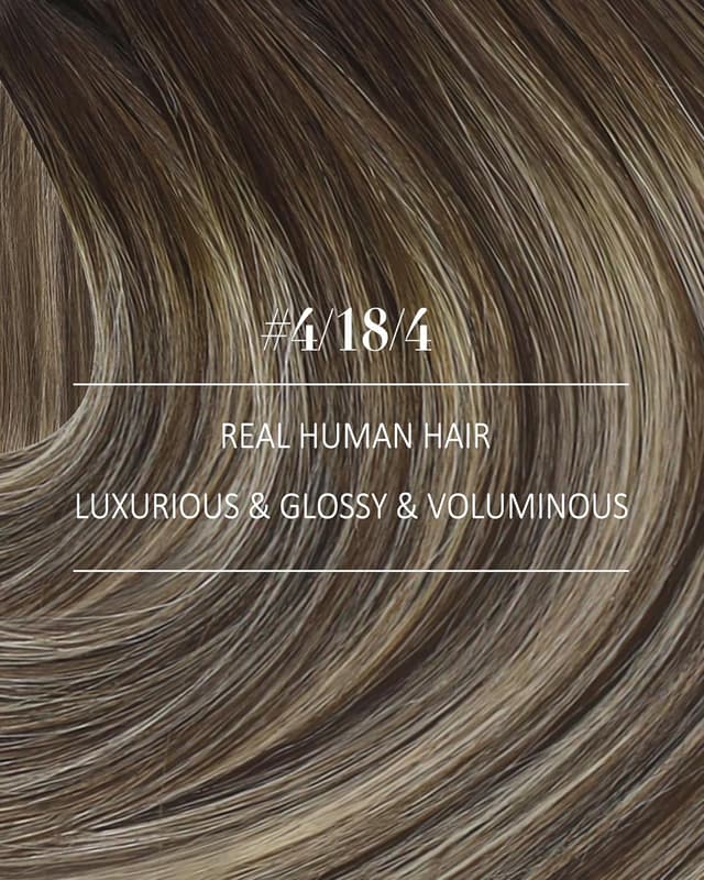 Thumbnail 1 de YoungSee Clip-in Echthaar Extensions Ombre Braun/Blond (50 cm, 120 g) – 7-teilig mit Clips