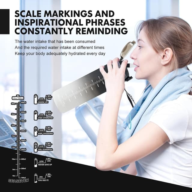 Detalle 2 de SEASEVEN 1L water bottle with straw 🚰