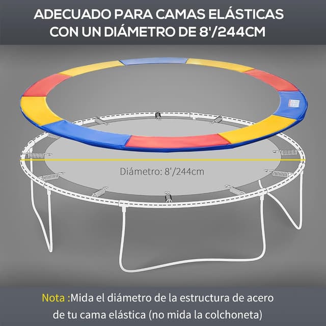 Thumbnail 3 de HOMCOM Cubierta protección acolchada Ø244 cm