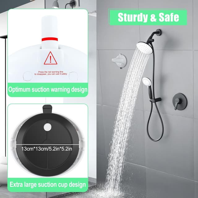 Thumbnail 5 de 2 Paquete Seguridad Agarraderas Baño con Ventosa 250 lb