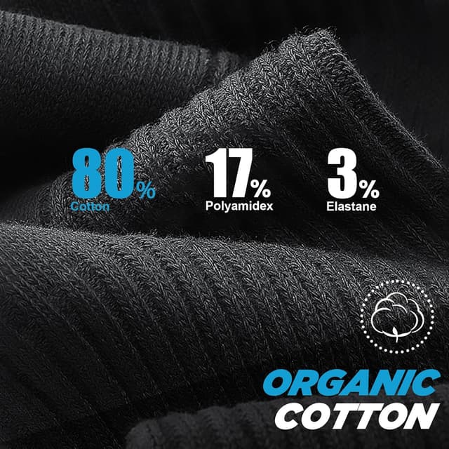 Detalle 2 de TANSTC Mens Wicking Socks 6 Pairs