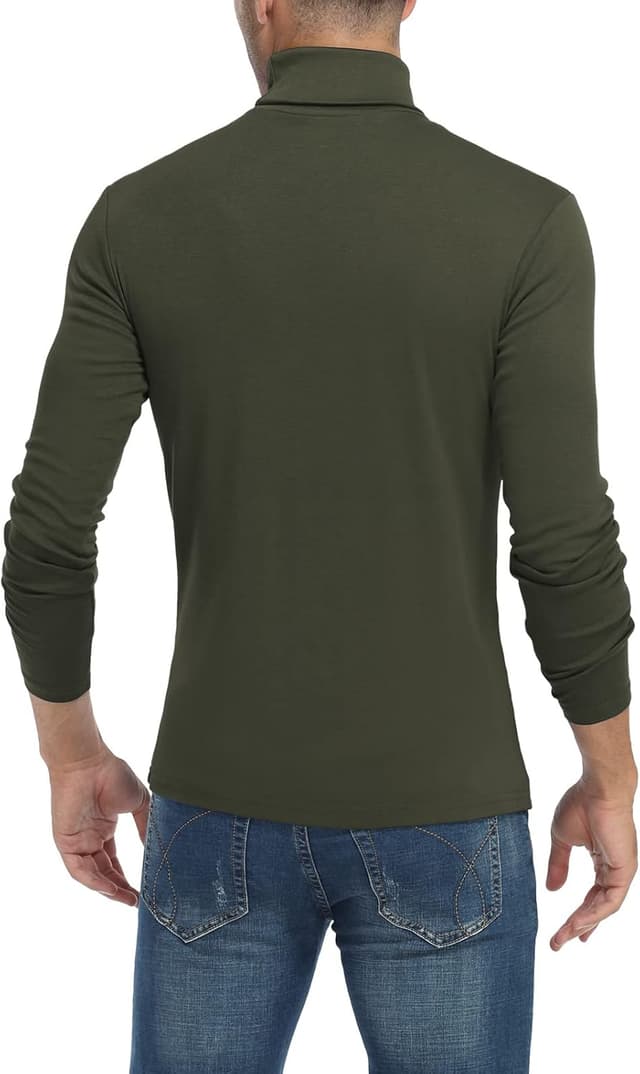 Detalle de KUYIGO Rollkragenpullover für Herren Slim Fit