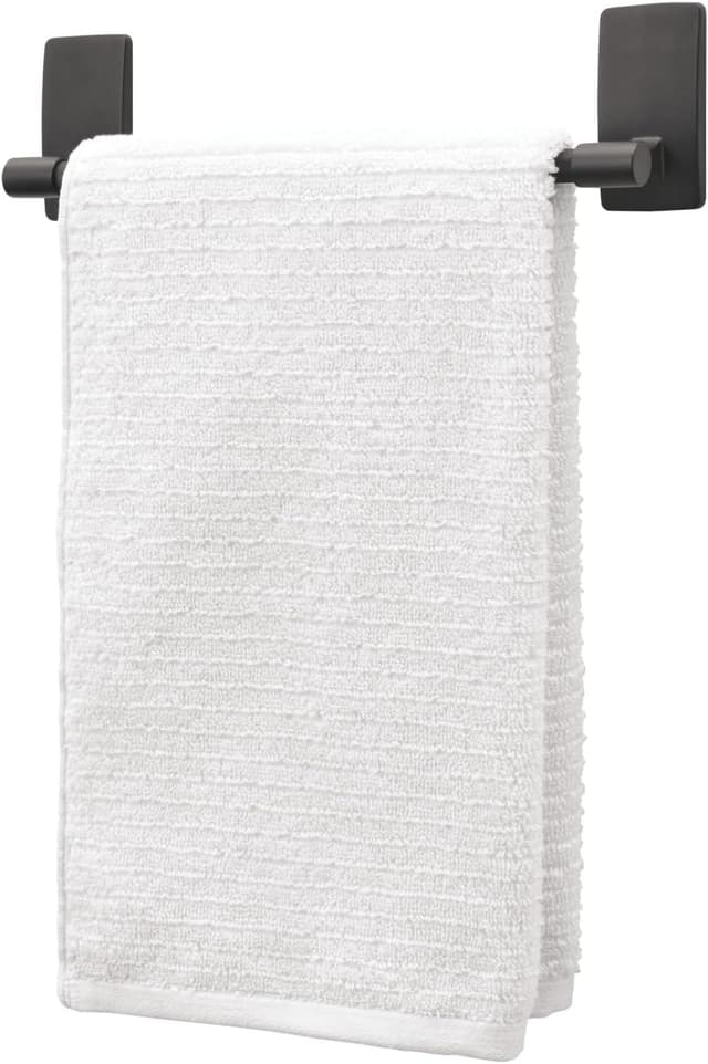 Thumbnail 4 de Command Porte-serviette Salle de Bain Noir Mat 1P + 4 bandes adhĂ©sives đ§·