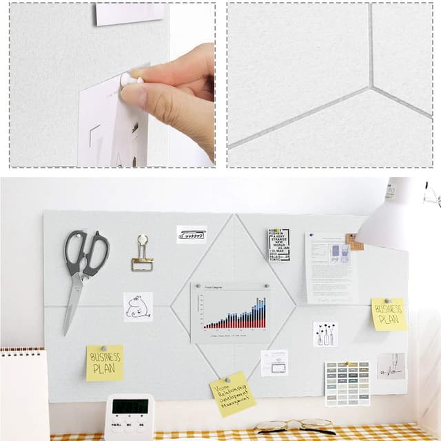 Detalle 2 de Uoisaiko Filz Pinnwand 30x30 cm đź§·