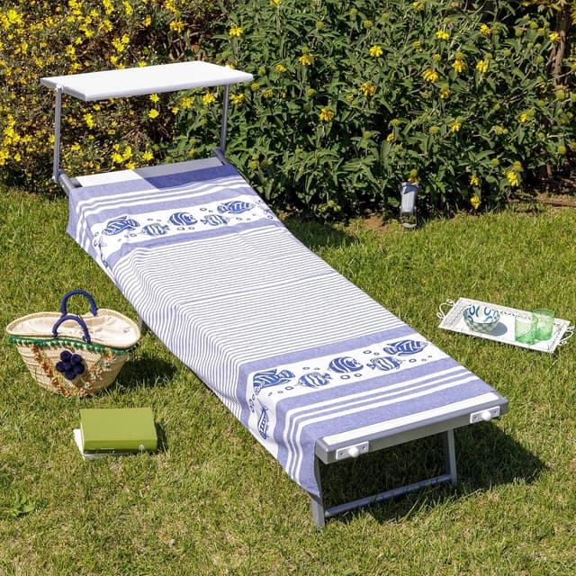 Detalle de Baroni Home telo mare 90x170 cm