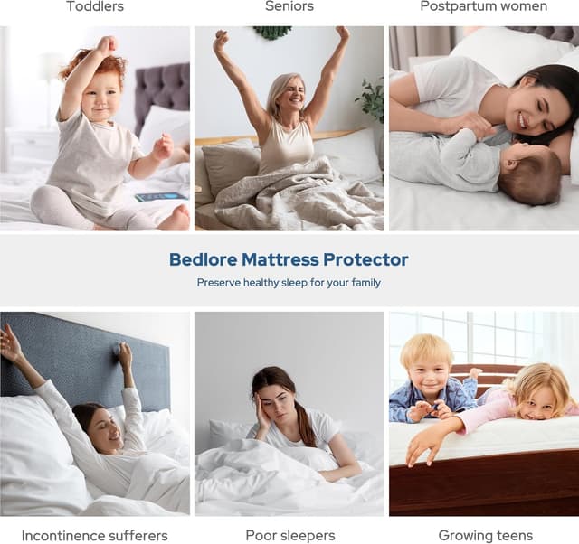 Thumbnail 4 de BEDLORE Waterproof Double Mattress Protector 40cm