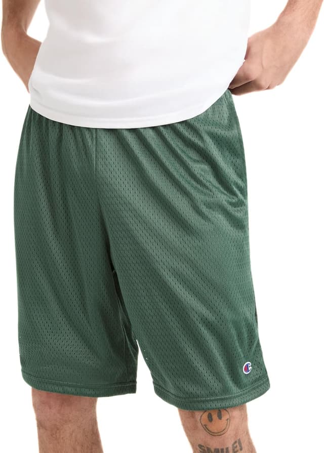 Detalle de Champion Men’s Mesh Gym Shorts — Lightweight Athletic Shorts (9" Inseam, Regular or Big & Tall)
