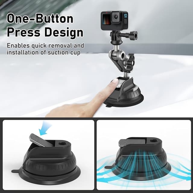 Thumbnail 4 de Wiseten Saugnapfhalterung 360° für Actioncams