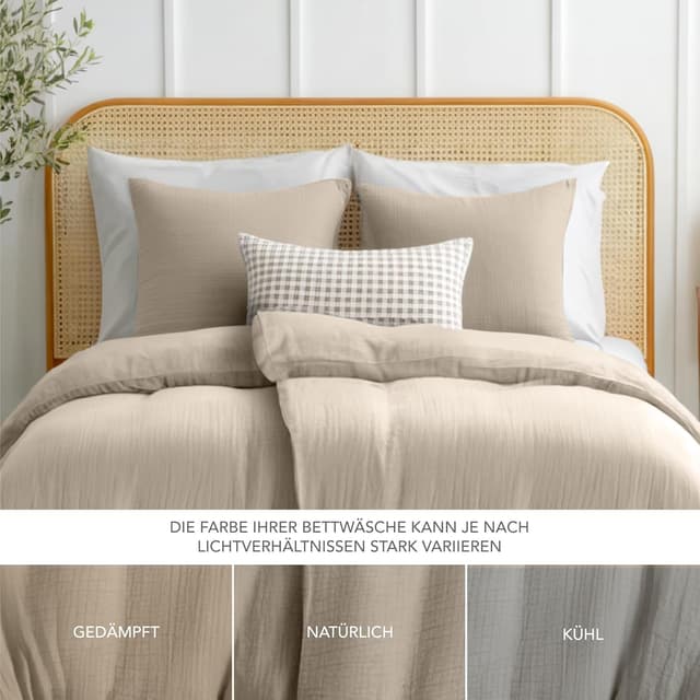 Thumbnail 4 de Dreamzie Musselin Bettwäsche 135x200 cm