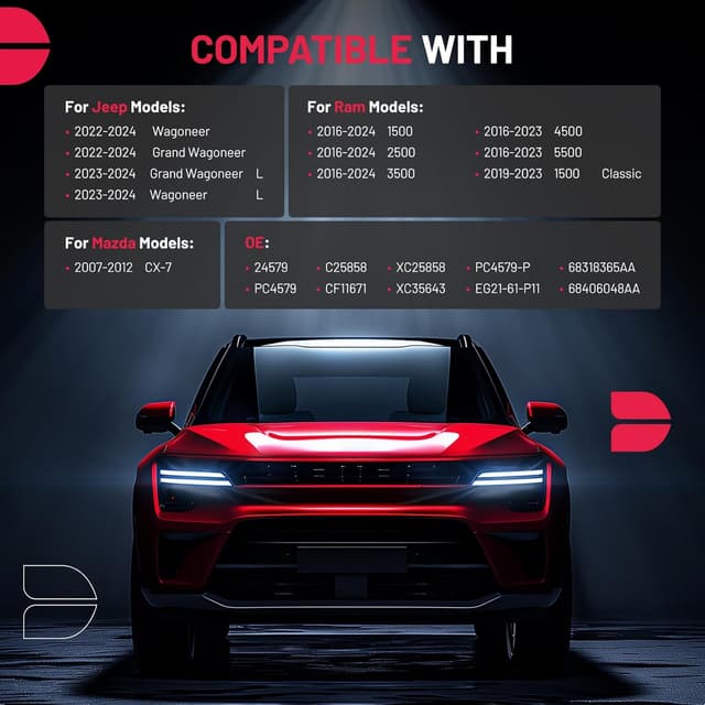 Detalle 2 de BDFHYK CF11671 Cabin Air Filter with Activated Carbon Replacement for Ram 1500/2500/3500/4500, Wagoneer & Grand Wagoneer, Mazda CX-7