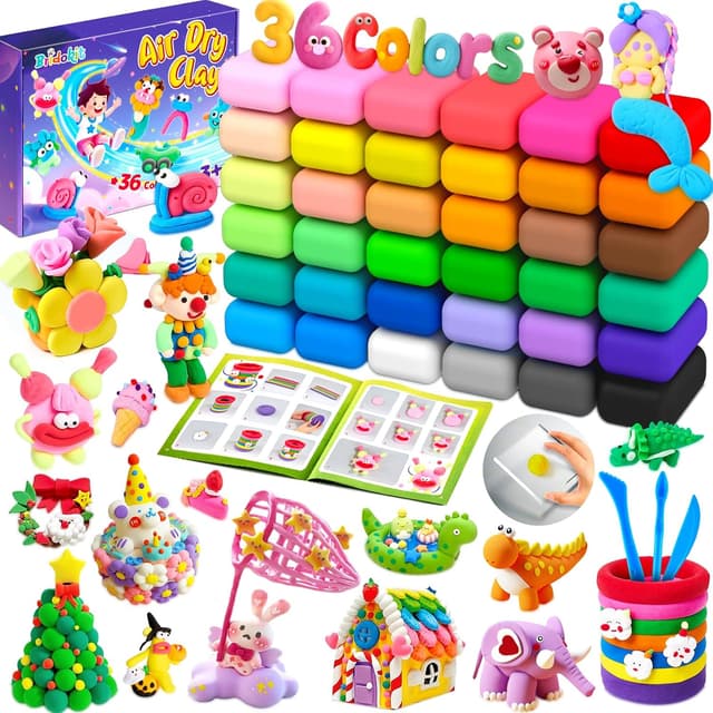 Imagen de Bridokit Air Dry Clay 36‑colour modelling set 🎨 en OfertitasTOP
