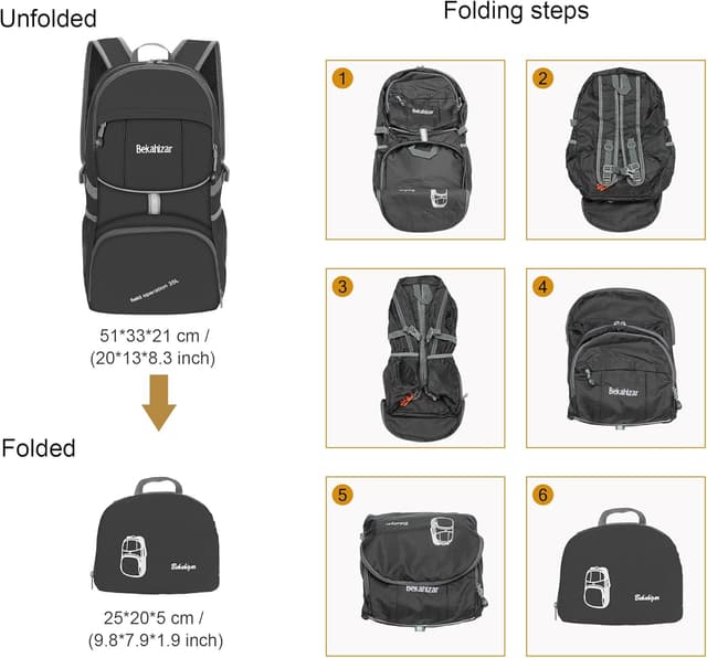 Thumbnail 2 de Bekahizar 35L Lightweight Foldable Backpack
