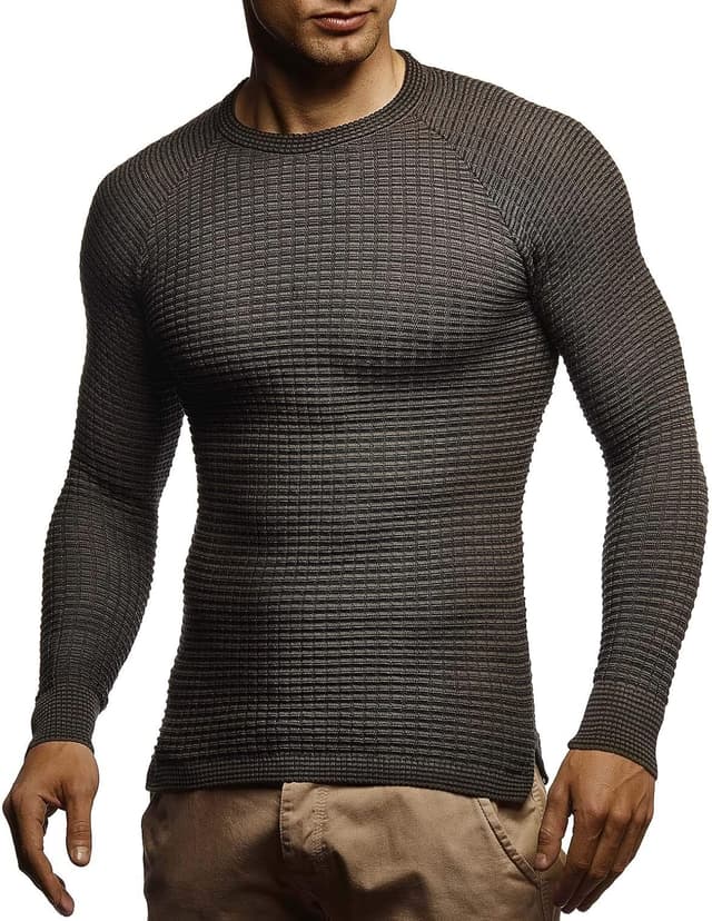 Thumbnail 6 de Leif Nelson LN20746 Pull col rond en maille fine