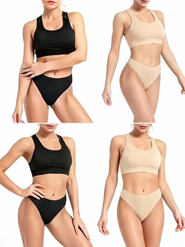 Detalle 2 de GRANKEE String Tanga High Waist 6er-Multipack