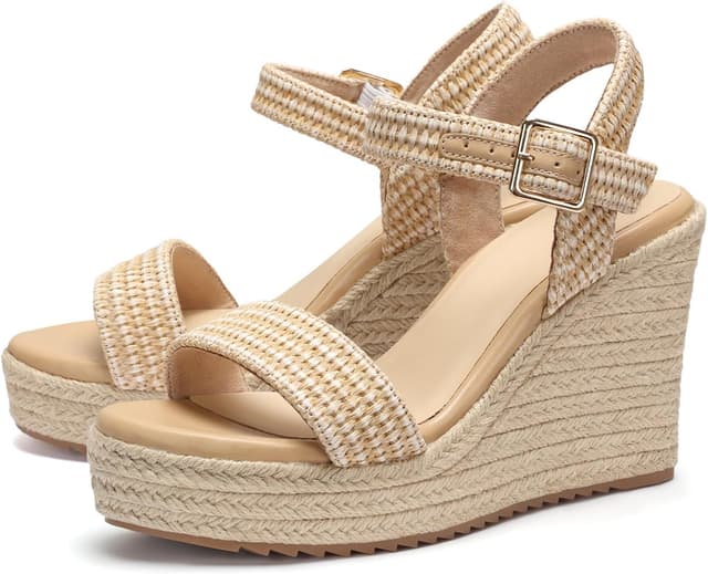 Detalle 2 de VICKI·VICKI Women’s Platform Sandals Wedge Ankle Strap Open Toe