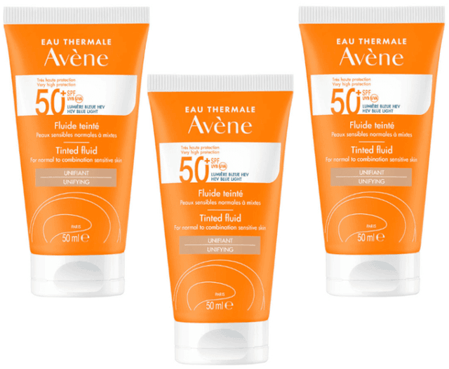 Detalle de Avène Fluido Solar SPF50+ 3x50 ml protección