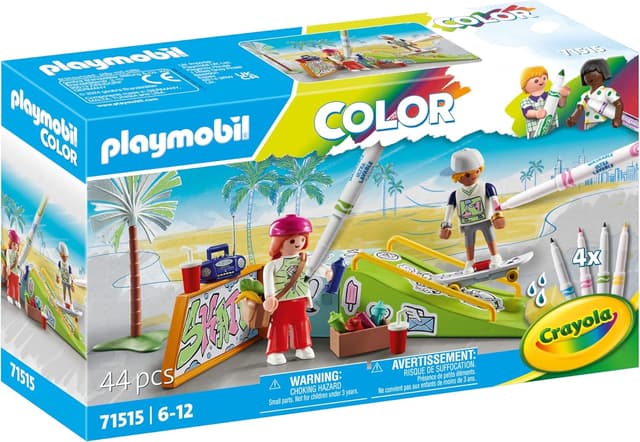 Detalle 2 de PLAYMOBIL Color 71515 Skatepark 🛹 Accesorios Solubles en Agua para Niños