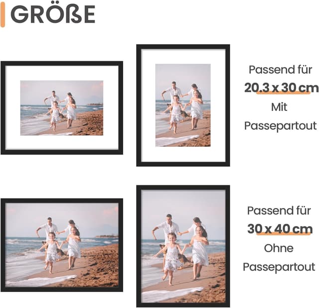 Thumbnail 2 de upsimples 3 Pack Bilderrahmen 30x40