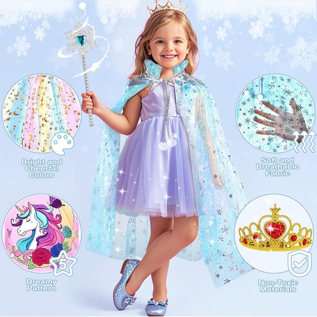 Detalle de Dreamon Princess Costumes for Girls 5 sets
