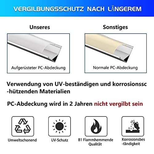 Thumbnail 3 de Efishine Set von 10 LED-Profilen Aluminium ⚙