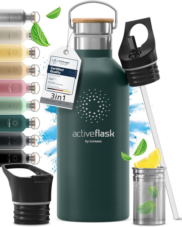 Detalle de Trinkflasche Edelstahl 950 ml mit Infuser đ°