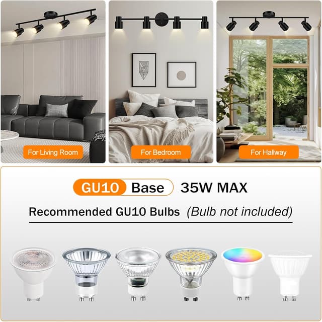 Thumbnail 2 de BoostArea LED 4-Light Track Lighting Kit for Rooms