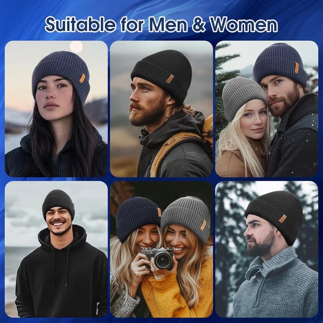 Detalle 2 de Donfri Merino Wool Beanie Hat, 122 g