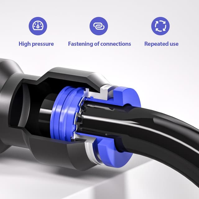 Thumbnail 4 de Bwintech 8mm 3‑Wege T Stück Pneumatik