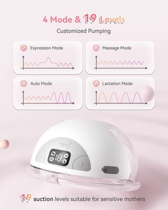 Detalle de KISSBOBO K5 electric breast pump 320mmHg