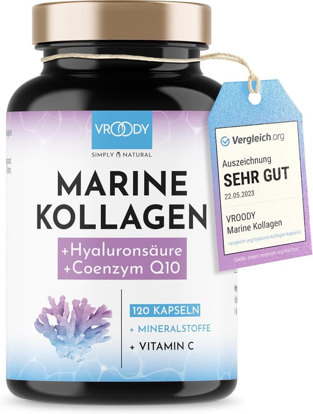 Thumbnail 6 de Premium Marine Kollagen Kombo 1000 mg + Q10: mit Hyaluronsäure, Kupfer, Mangan, Vitamin C, Zink & Biotin (2er Pack)
