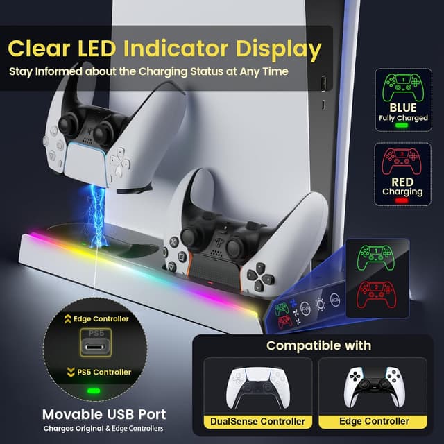 Thumbnail 3 de Fenolical Support PS5 2 manettes