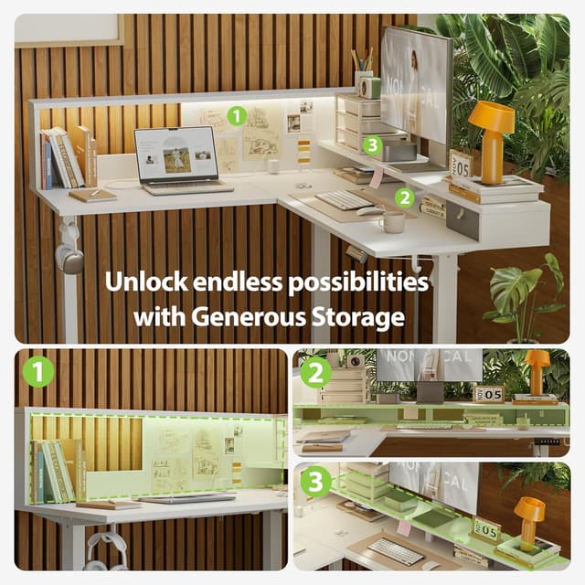 Thumbnail 3 de Agilestic L-Shaped Electric Desk ⚙