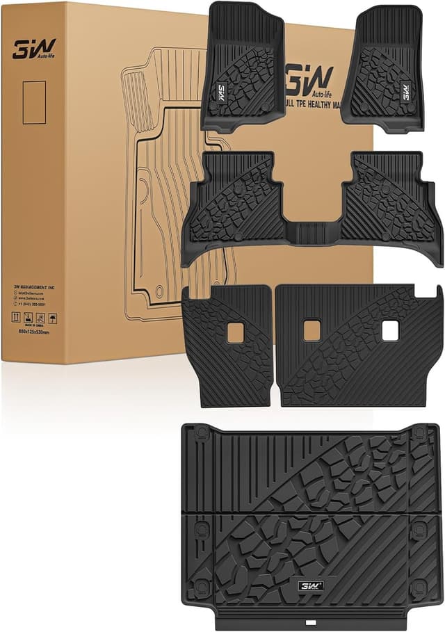 Imagen de 3W Floor Mats for Jeep Wrangler 4XE 2021-2026 en OfertitasTOP