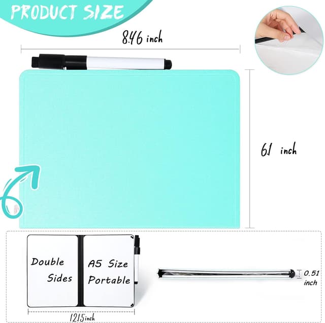 Detalle 2 de AGM A5 Mini Whiteboard (Double Sided) – Portable dry erase board with pen
