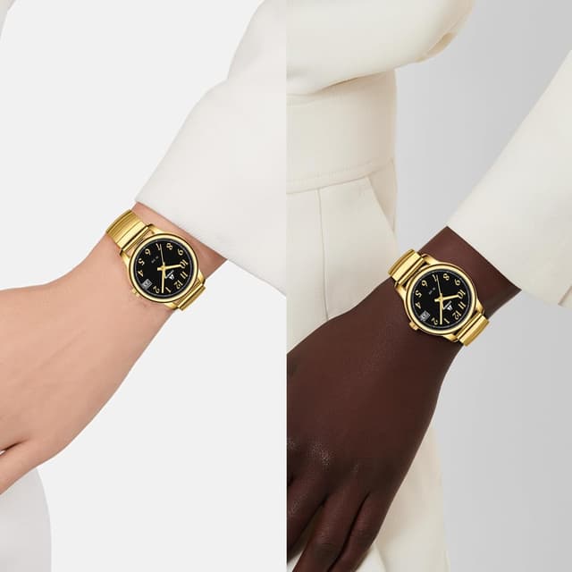 Detalle de LN LENQIN Ladies Analog Quartz Watch with Stainless Steel Expansion Band (3 ATM Waterproof)