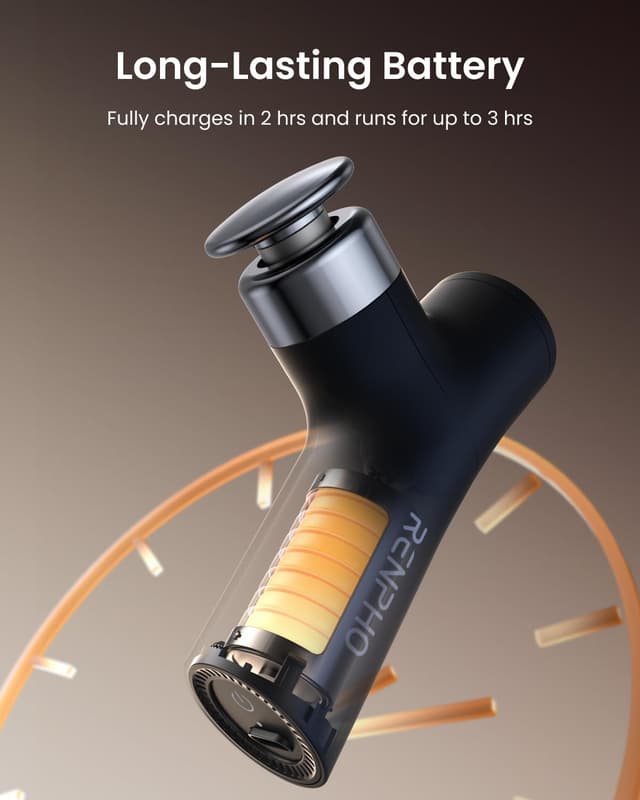 Detalle de RENPHO Micro One Super Mini Massage Gun (4 speeds) — ultra-portable percussion massager for neck, shoulders and legs