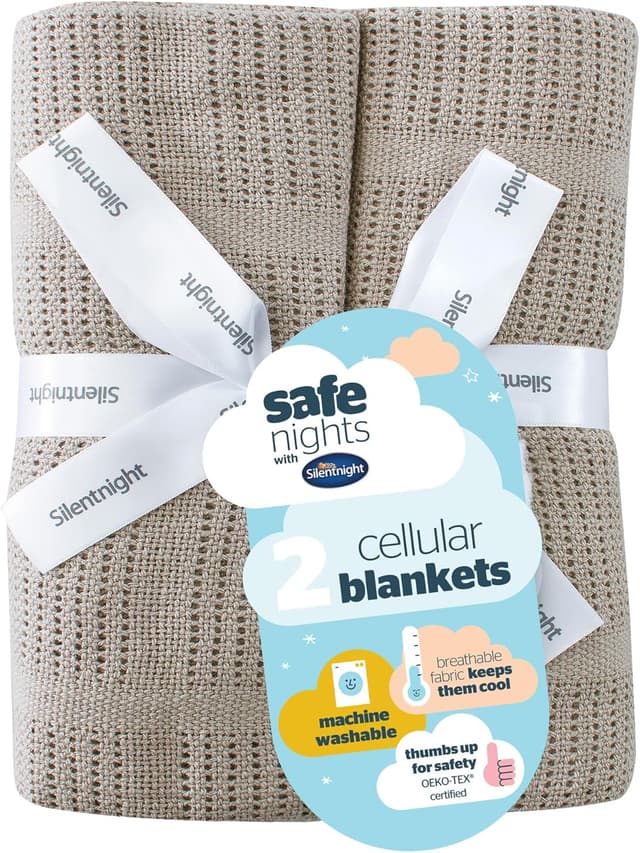 Detalle de Silentnight Safe Nights Baby Blanket 2 Pack