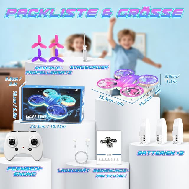 Thumbnail 6 de Charmofun Mini Drohne für Kinder 3 Akku