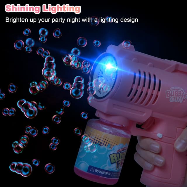 Detalle de Panacare Seifenblasenpistolen Bubble Gun für Kinder (2026-Pink) – automatische Seifenblasenmaschine mit 130 ml