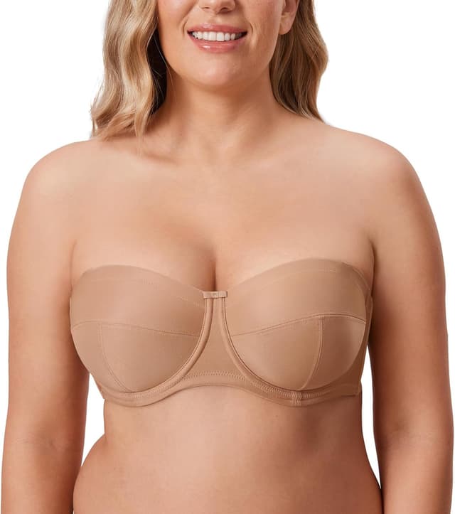Thumbnail 6 de DELIMIRA Femme soutien-gorge grande taille à bretelles amovibles, armature et anti-glisse