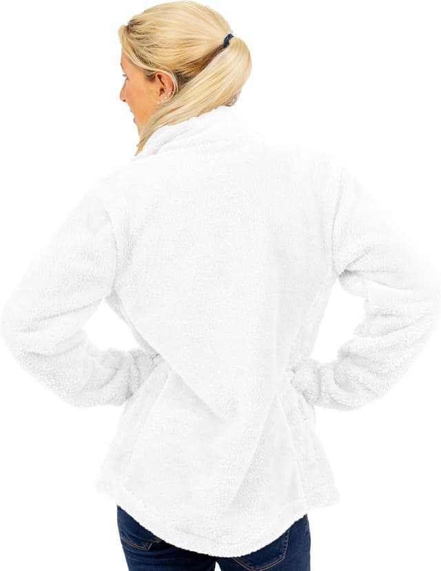 Detalle de Reichstadt giacca in pile da donna con maniche extra lunghe e collo alto